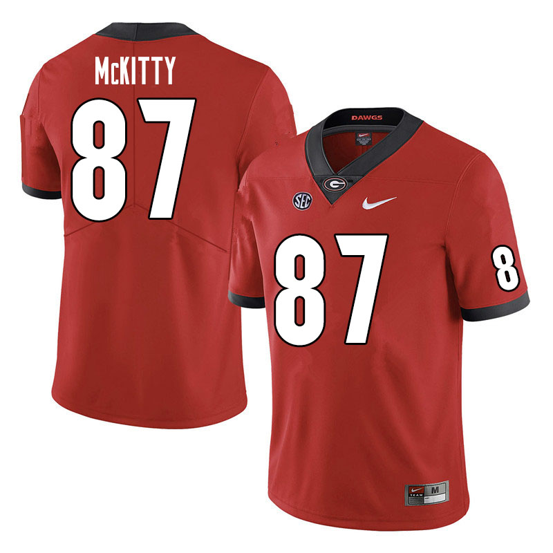 Men #87 Tre McKitty Georgia Bulldogs College Football Jerseys Sale-Red - Click Image to Close
